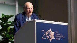 Charles Bronfman speaks on the occasion of the 20th anniversary celebration of the $100,000 annual prize that bears his name, Sept. 25, 2024. 