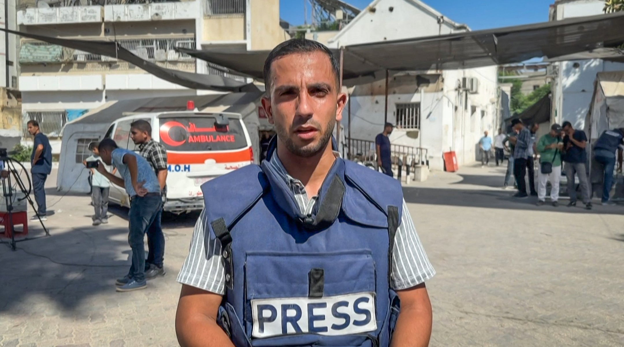 This screen grab taken from AFPTV on August 11, 2025 shows Al-Jazeera’s Anas al-Sharif speaking during an AFP interview in Gaza City on August 1, 2024. 