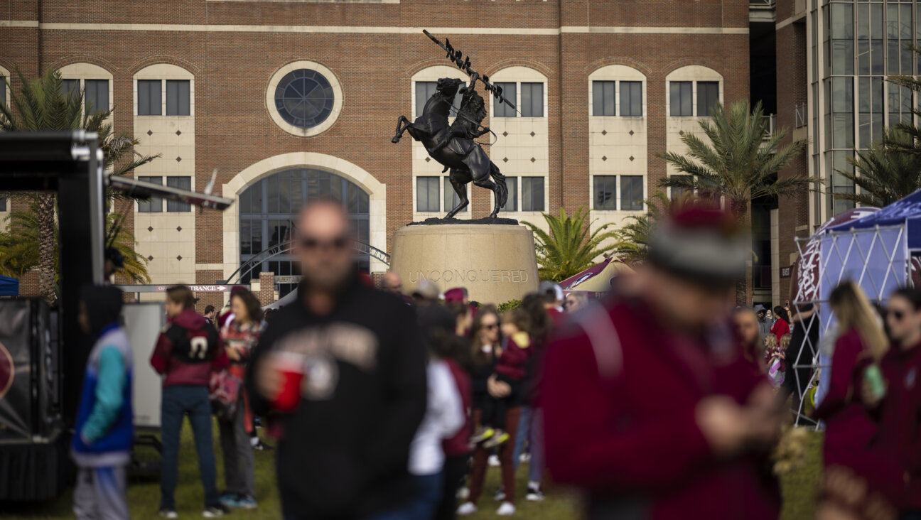 A crowd outside the Florida State University football stadium on November 19, 2022 in Tallahassee.