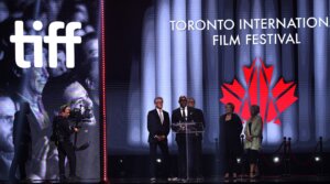 Cameron Bailey speaks on behalf of Toronto International Film Festival during the 2025 Canada’s Walk Of Fame induction, June 14, 2025.