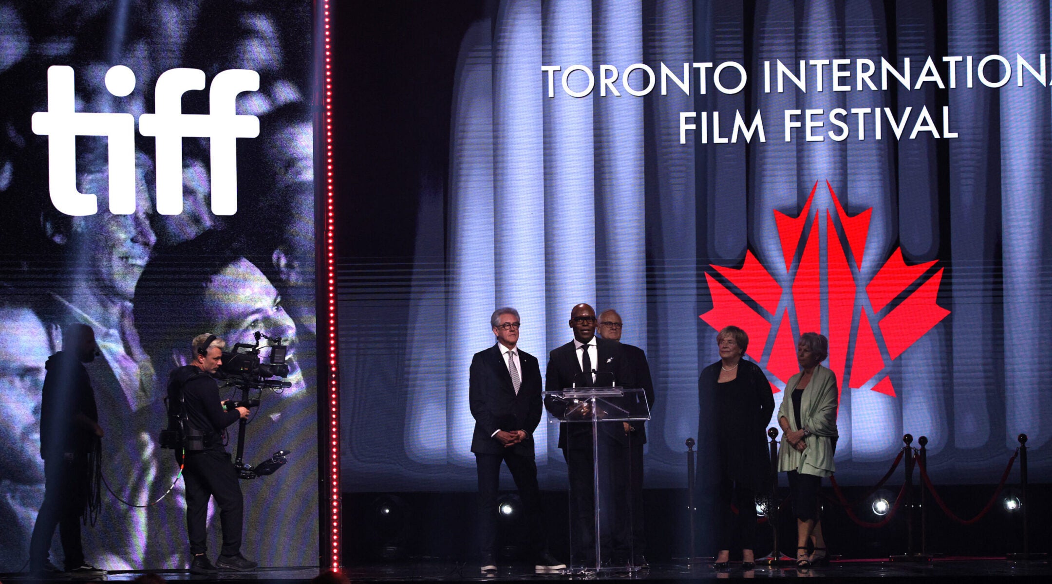 Cameron Bailey speaks on behalf of Toronto International Film Festival during the 2025 Canada’s Walk Of Fame induction, June 14, 2025.