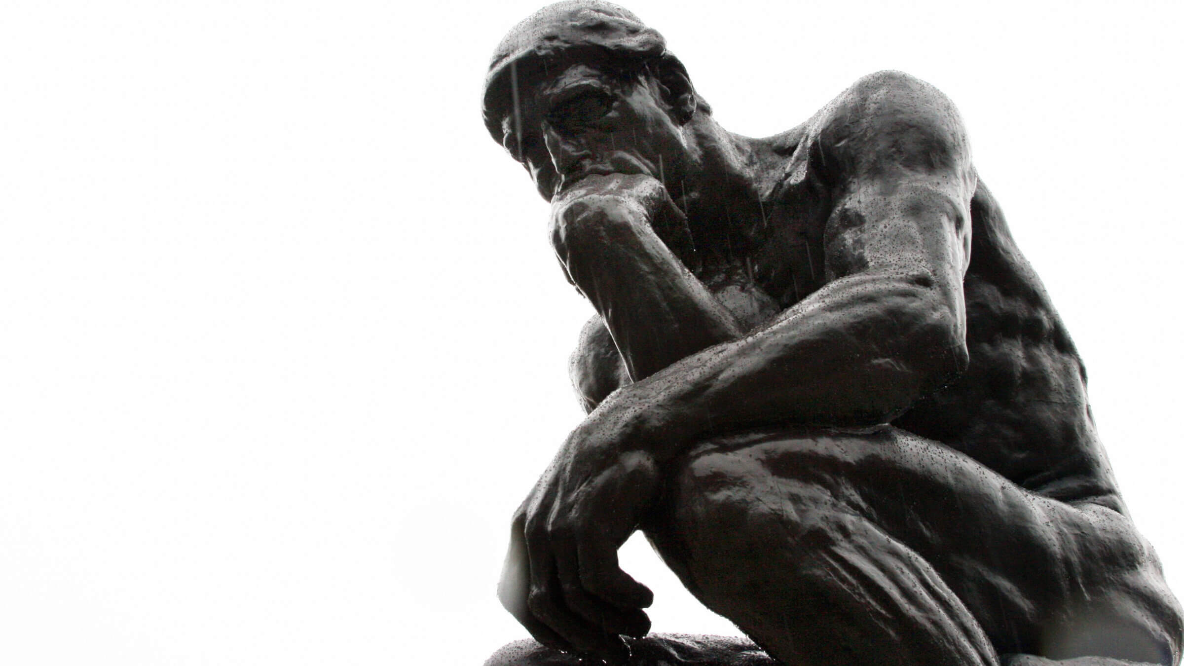 "The Thinker" by French sculptor Auguste Rodin.