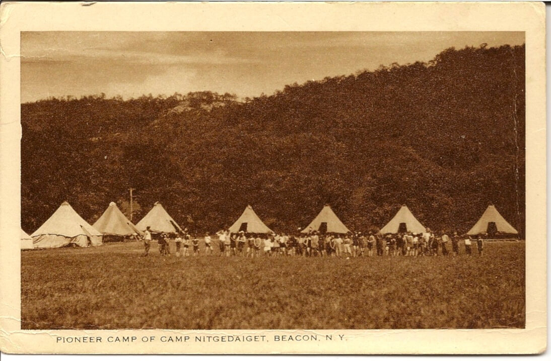 Pioneer camp tents at Camp Nitgedaiget.