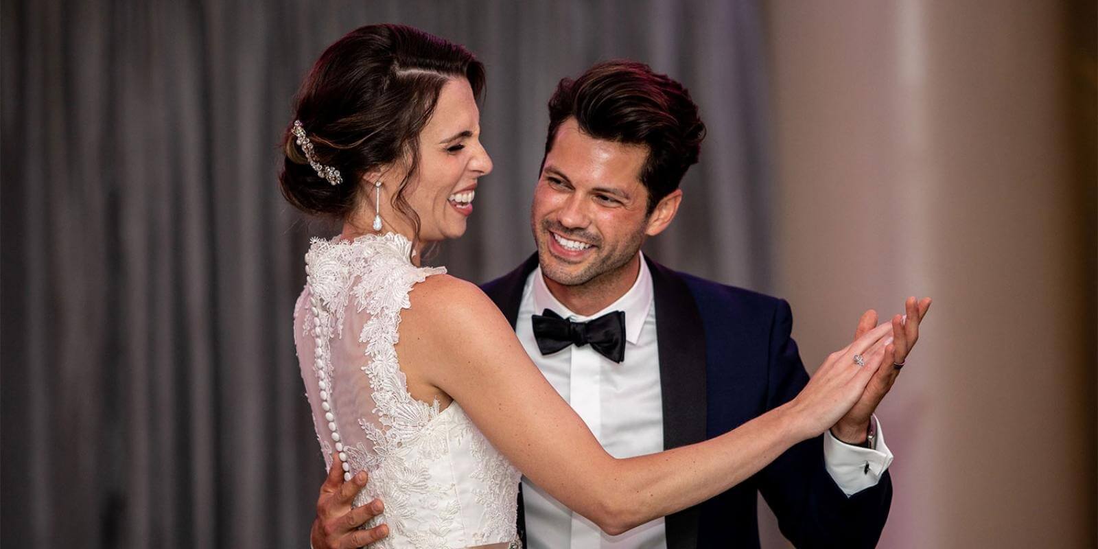 A scene from "Married at First Sight," a reality show where couples meet on their wedding day.