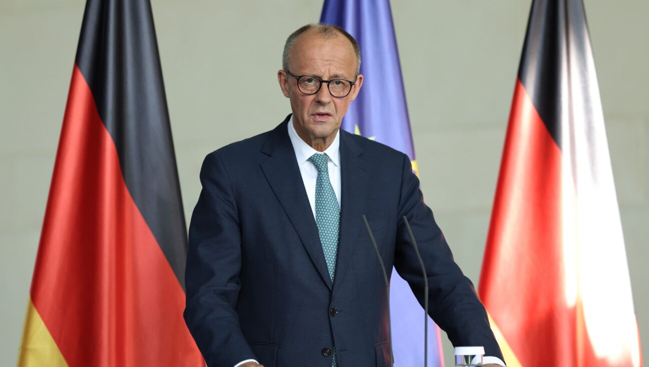 German Chancellor Friedrich Merz speaks to the media following a meeting of the federal security cabinet over the situation in Gaza on July 28, 2025 in Berlin, Germany. 