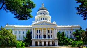 The California state capitol in Sacramento.
