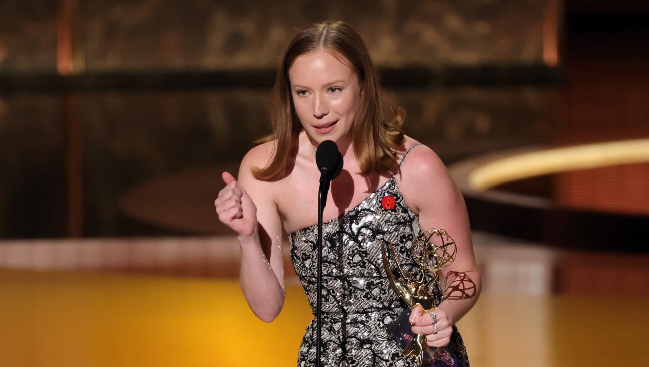 Hannah Einbinder accepts the Outstanding Supporting Actress in a Comedy Series award for “Hacks” onstage during the 77th Primetime Emmy Awards at Peacock Theater on September 14, 2025 in Los Angeles.