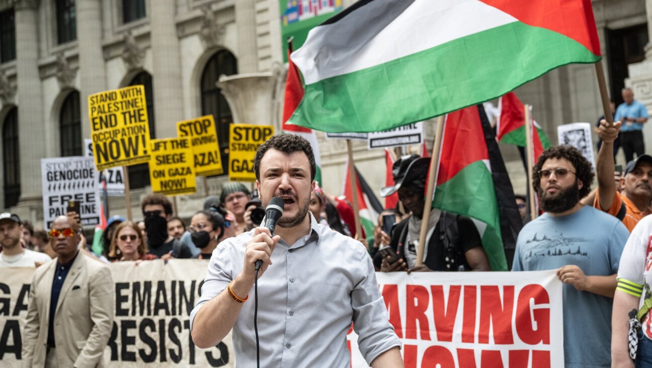 Mahmoud Khalil, former Columbia University graduate student known for his role in the 2024 Columbia University pro-Palestinian protests, speaks at a Pro-Palestinian “March for Humanity” rally against the humanitarian crisis in Gaza on August 16, 2025 in New York City. 