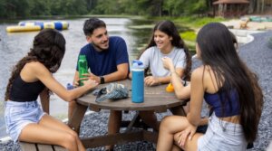 Campers2Gether brought more than 700 Israeli teens to Jewish overnight camps across North America, including Camp Pinemere in Pennsylvania, above, in the summer of 2025.
