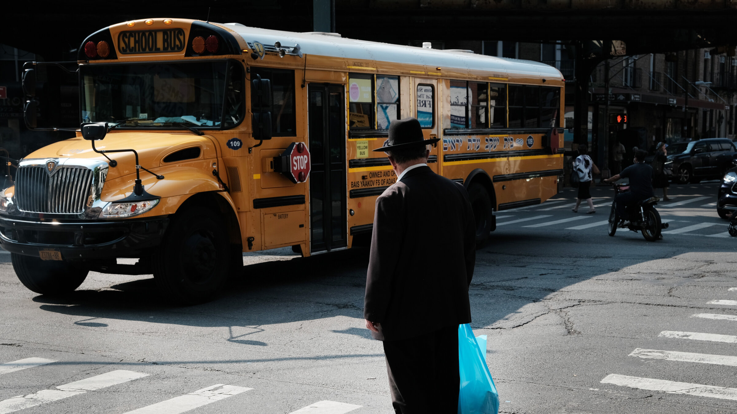 A yeshiva school bus in Brooklyn.