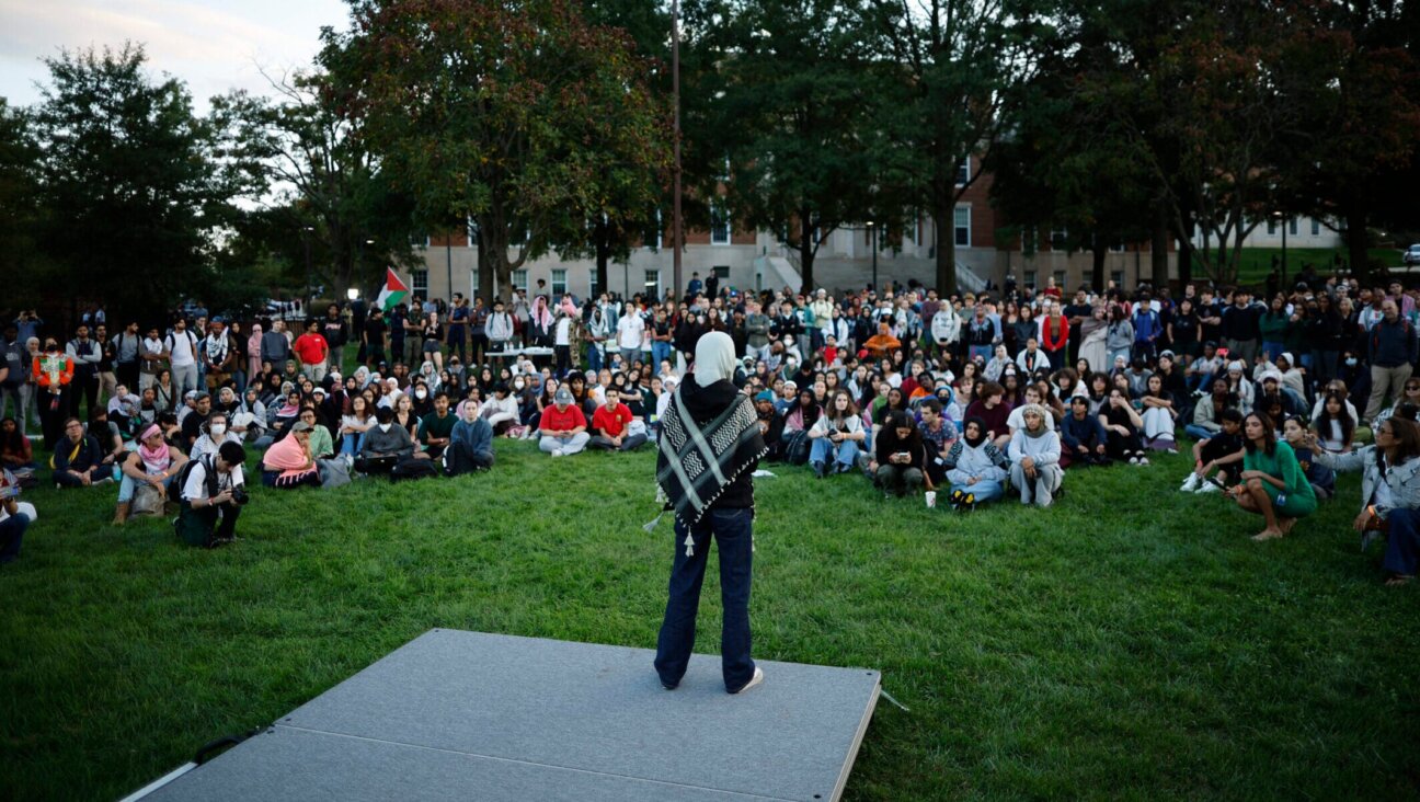 A vigil organized by the Students for Justice in Palestine at the University of Maryland campus took place under court order on Oct. 7, 2024.