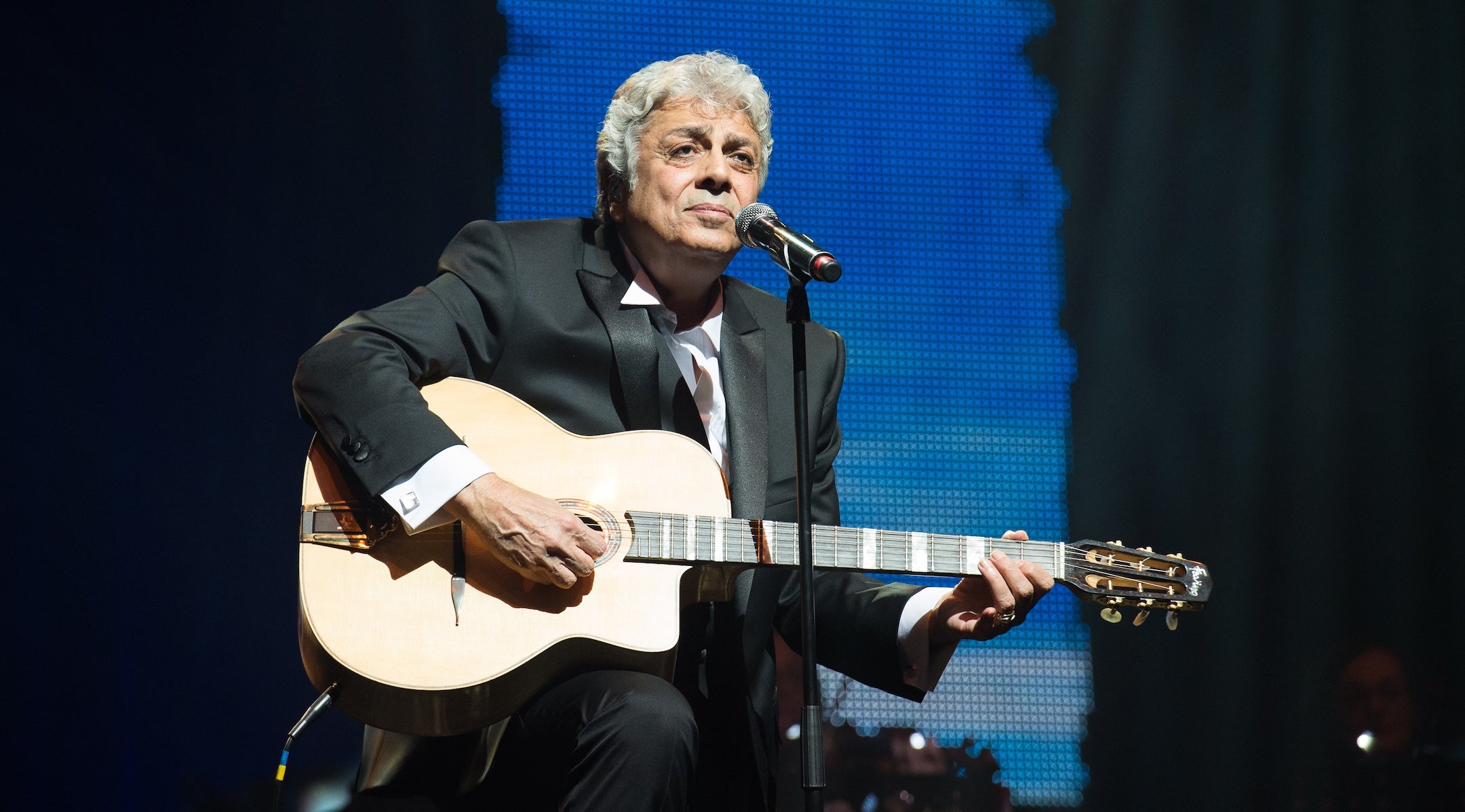 Enrico Macias performs at L’Olympia in Paris, France, Jan. 7, 2017