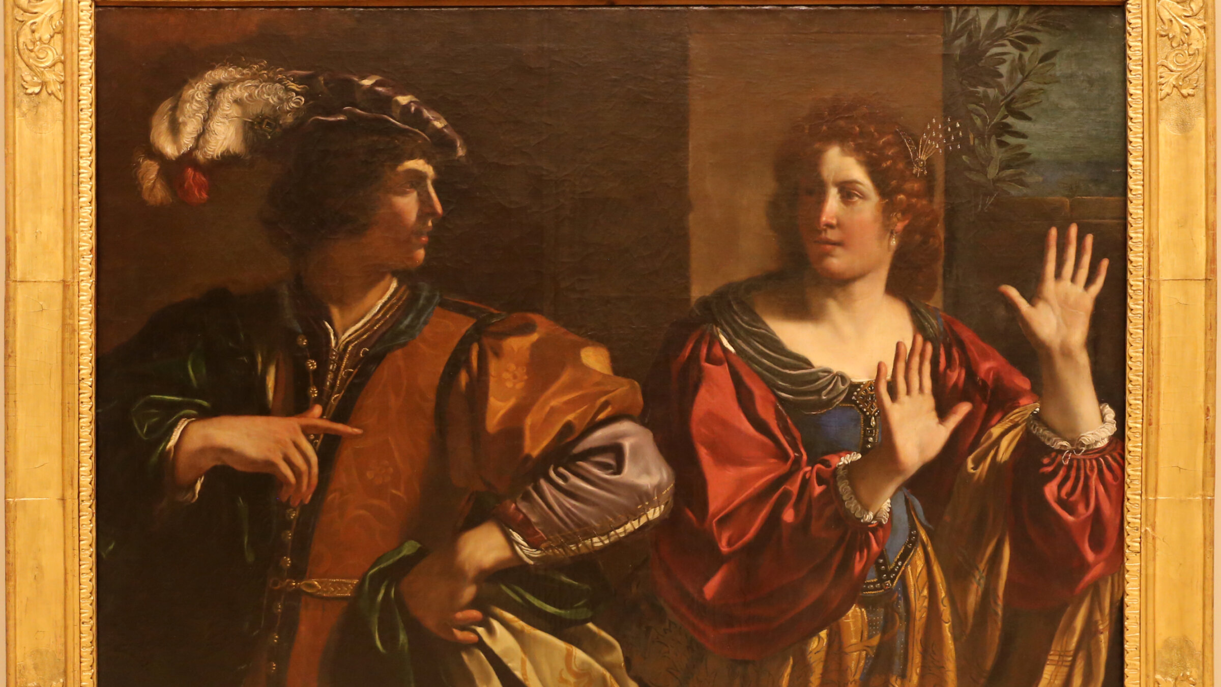 "Amnon and Tamar," oil painting by Guercino (1627-28)