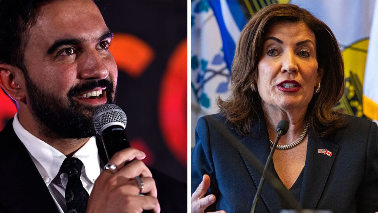 L to R (collage photo): NYC mayoral candidate Zohran Mamdani and New York Gov. Kathy Hochul.  