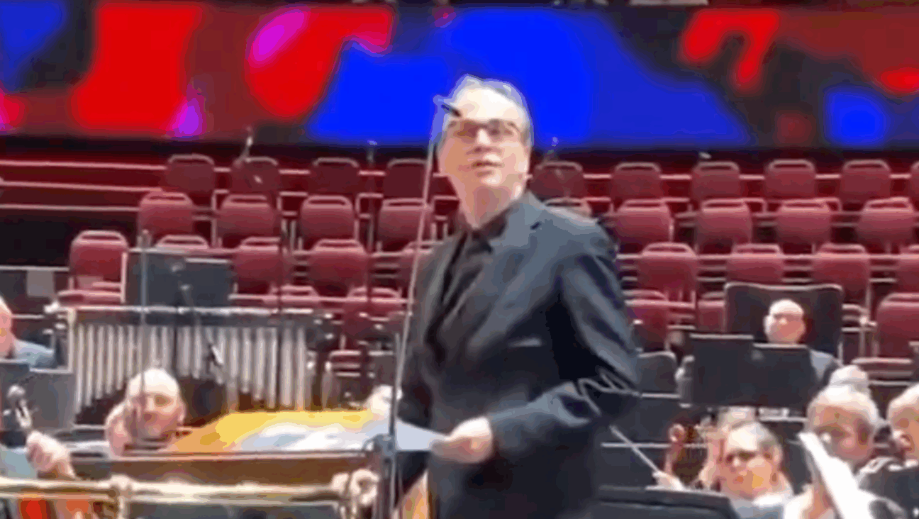 Israeli conductor Ilan Volkov at the Royal Albert Hall in London Thursday.
