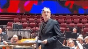 Israeli conductor Ilan Volkov at the Royal Albert Hall in London Thursday.