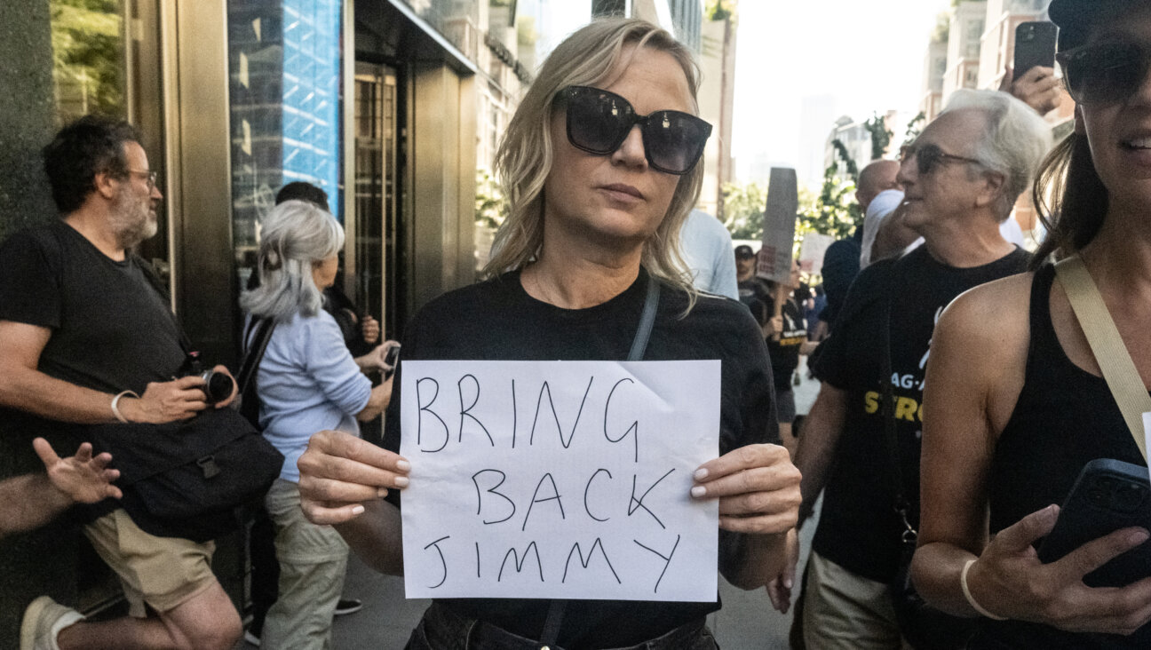 A Sept. 19 protest, organized by the Writers Guild of America East in New York City, against ABC's decision to suspend Jimmy Kimmel from his late night show.