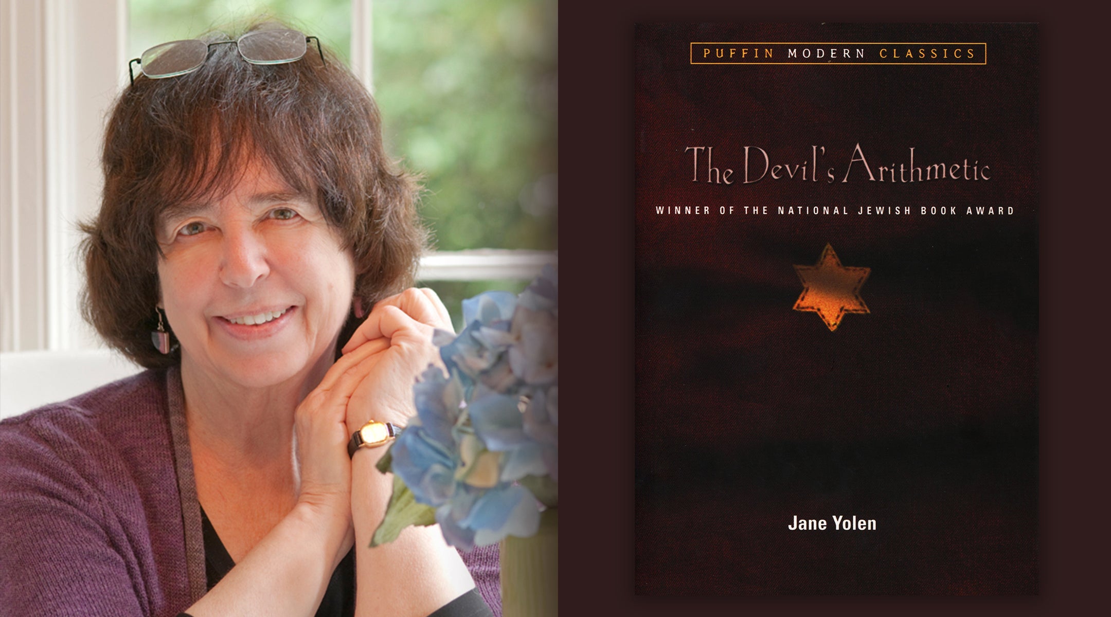 Jane Yolen and her most famous book, “The Devil’s Arithmetic.” 