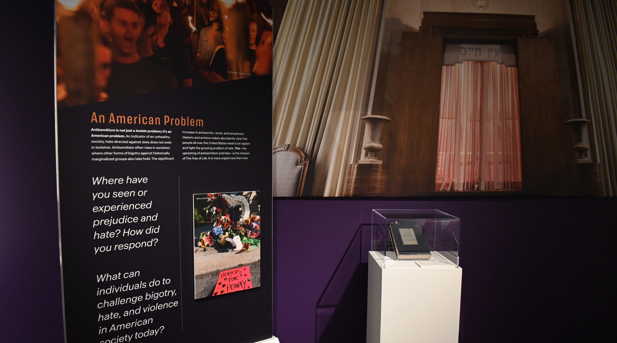A new, temporary exhibit at the Museum of Jewish Heritage explores antisemitism in America, with the 2018 shooting at Tree of Life Synagogue in Pittsburgh at its center.