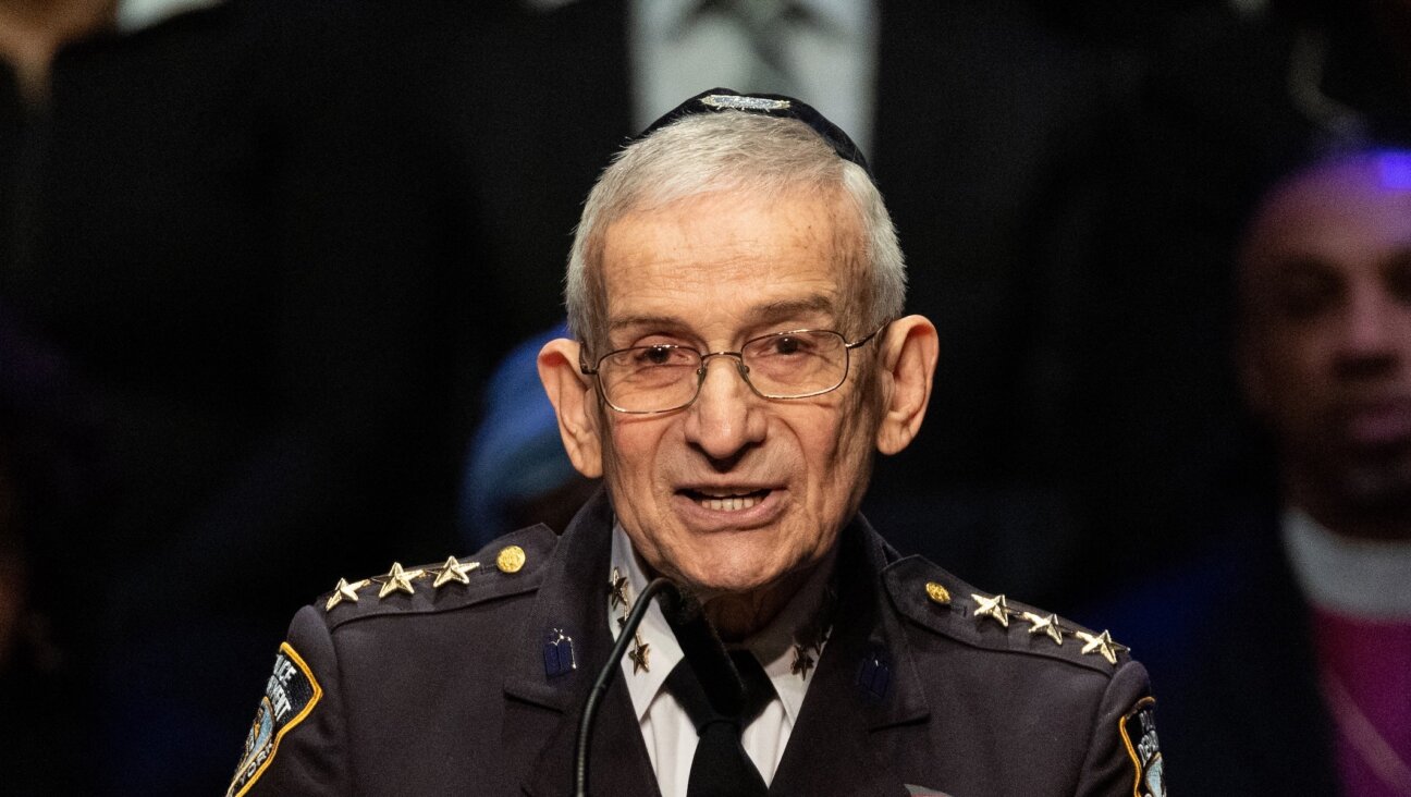 New York City Police Department Chaplain Rabbi Alvin Kass seen giving the invocation at the State of the City Address at the Peter Jay Sharp Theater at Symphony Space in New York City, Jan. 10, 2019.
