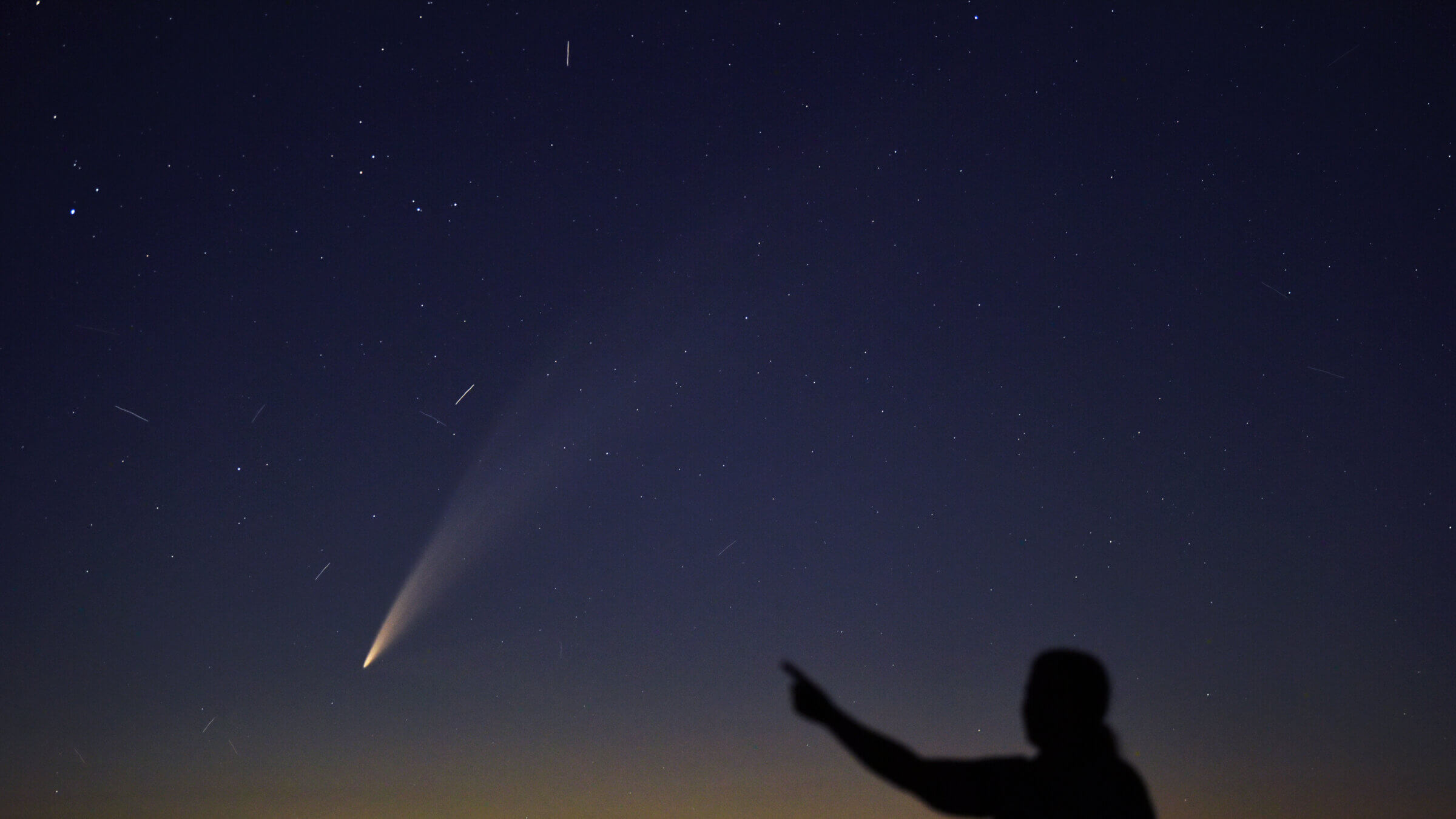 A comet as seen earlier this year.