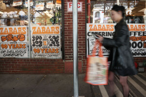 The Zabar food emporium is seen on October 8, 2025 in New York City.