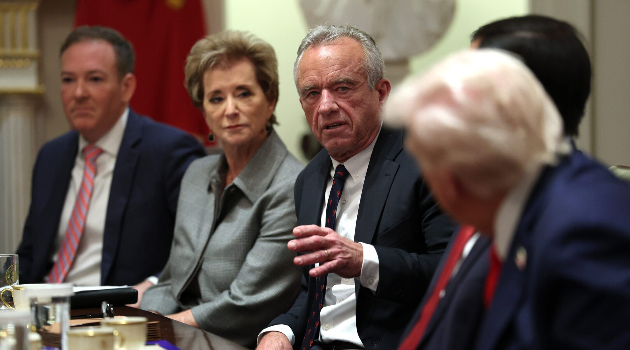U.S. Secretary of Health and Human Services Robert F. Kennedy Jr. delivers remarks during a Cabinet meeting with President Donald Trump at the White House on Oct. 9, 2025.