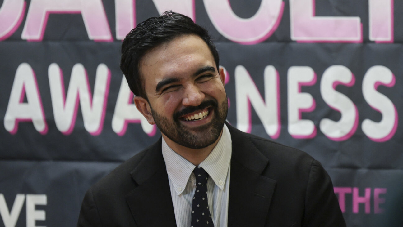 Zohran Mamdani speaks at a "Paint and Pour" event in Brooklyn.