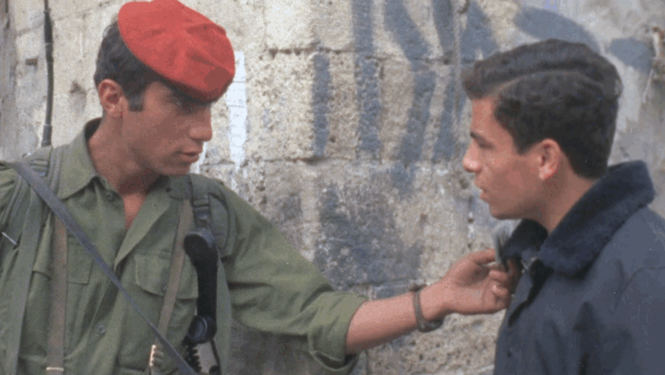 Identity card check-up in the West Bank in 1975.