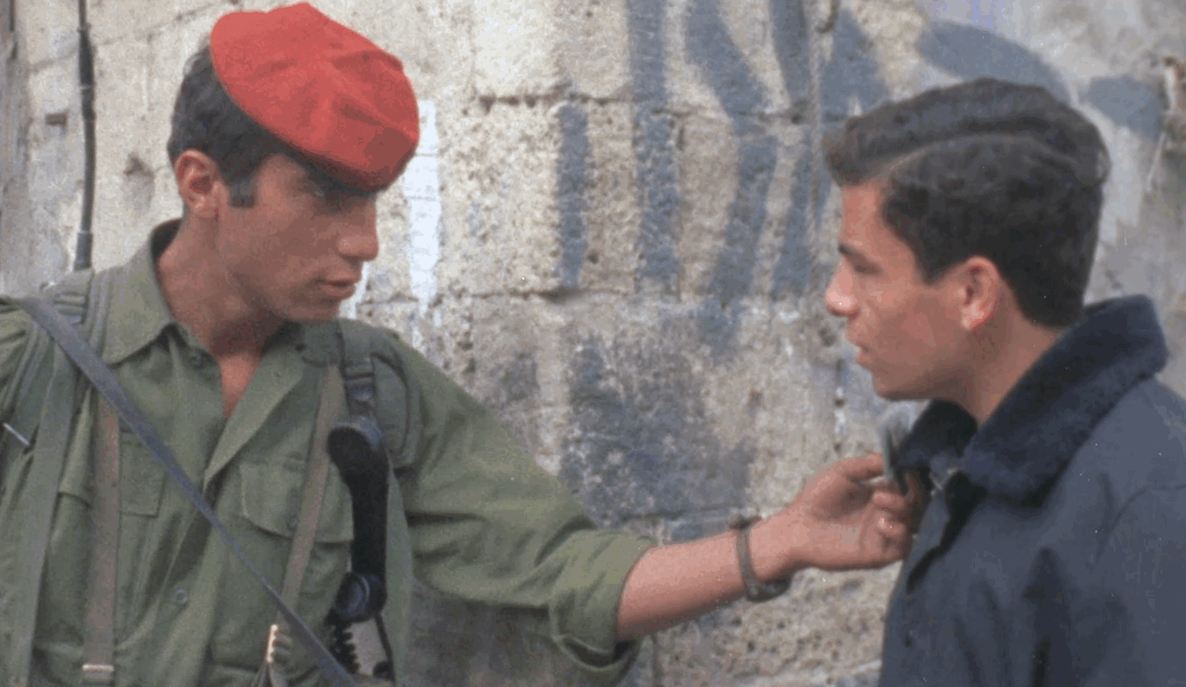Identity card check-up in the West Bank in 1975.