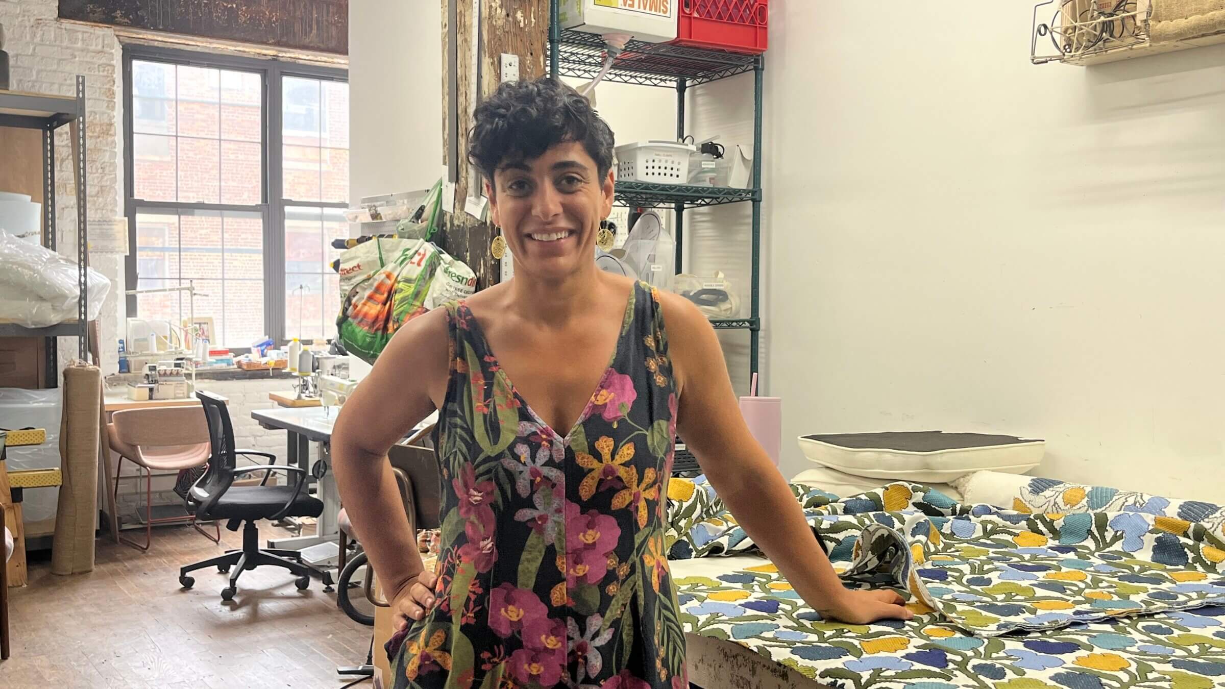 Ruti Wajnberg in her Brooklyn studio.