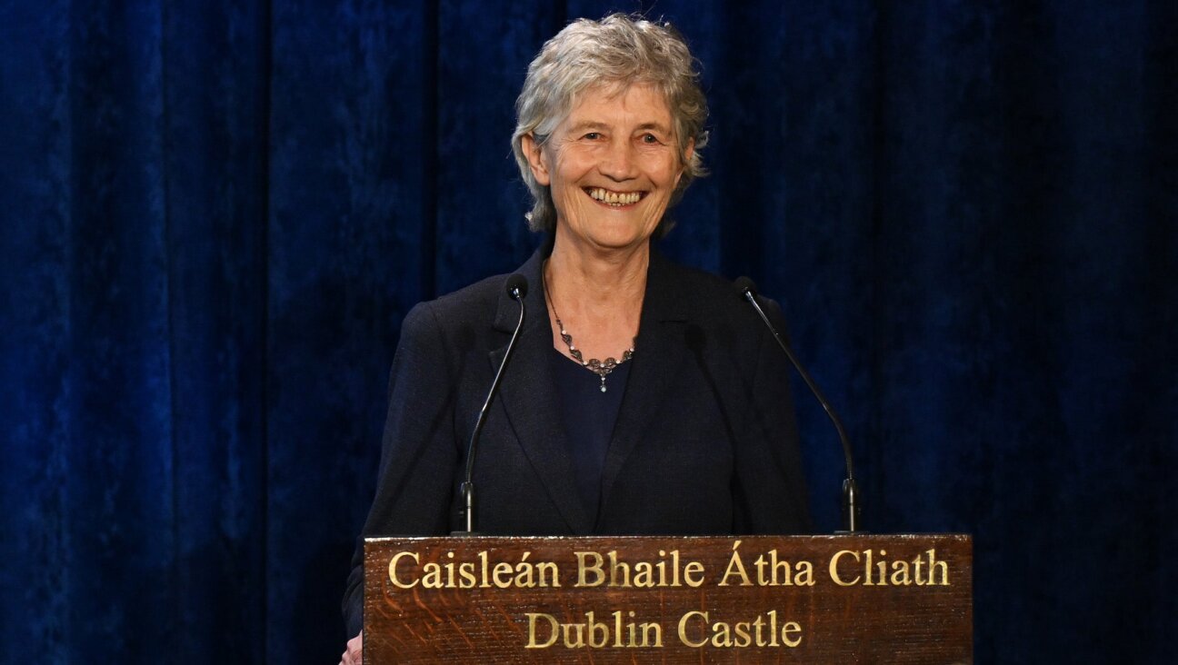 Irish president-elect Catherine Connolly addresses the audience at the official declaration at Dublin Castle on October 25, 2025 in Dublin, Ireland.