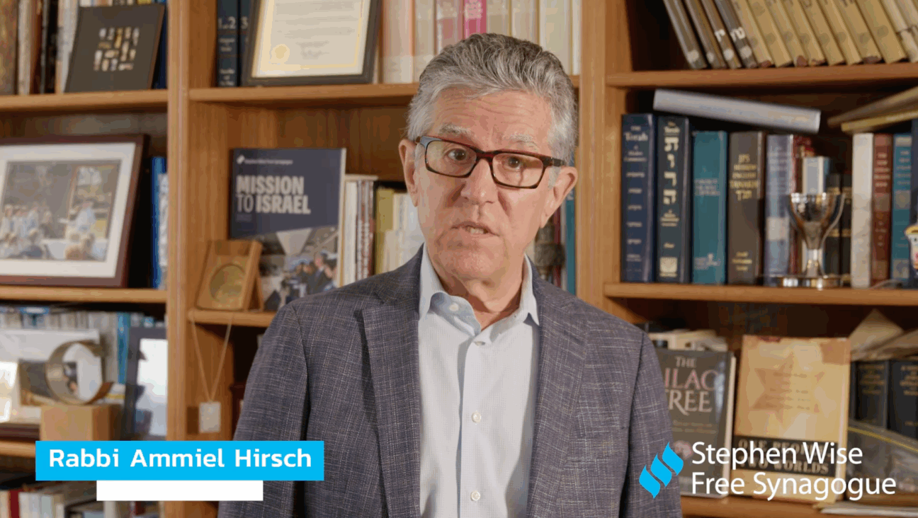 Rabbi Ammiel Hirsch of the Stephen Wise Free Synagogue addresses Zohran Mamdani's Israel rhetoric in a YouTube video. (Screenshot)
