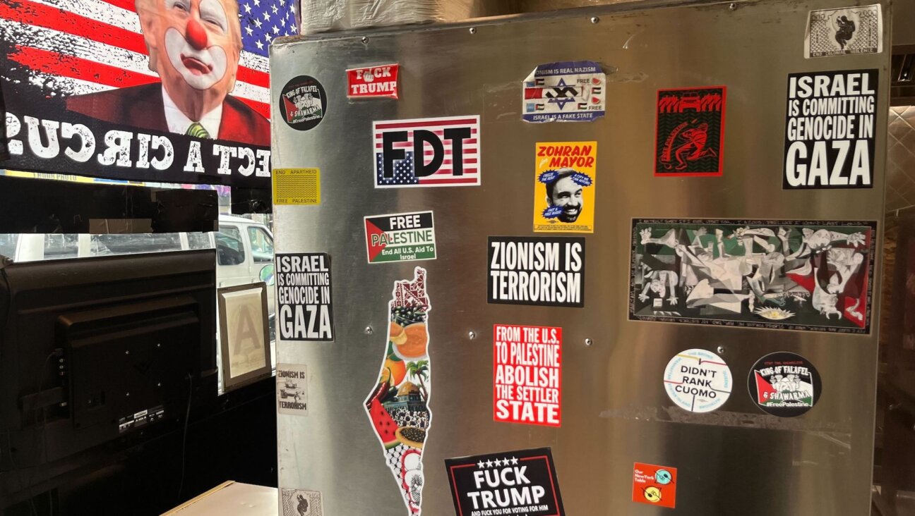 The restaurant King of Falafel and Shawarma in Astoria, Queens, has long been decorated with anti-Israel and pro-Palestinian paraphernalia. 