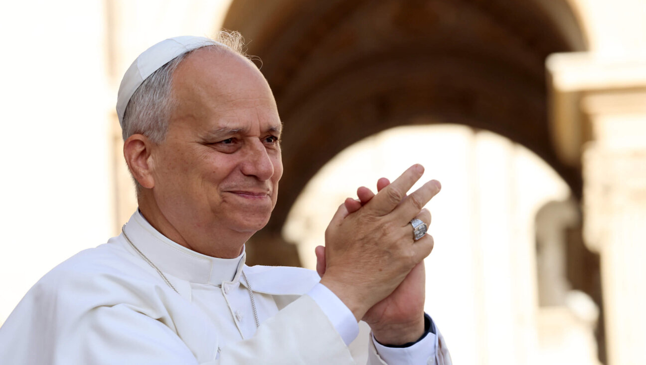 Pope Leo XIV arrives in St. Peter's Square for his weekly general audience on Sept. 17.