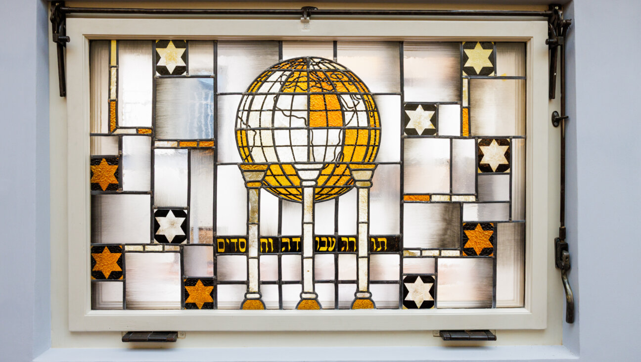 A stained glass window in the newly restored Reichenbachstrasse Synagogue in Munich, Germany. The shul is the city's only surviving prewar synagogue. 