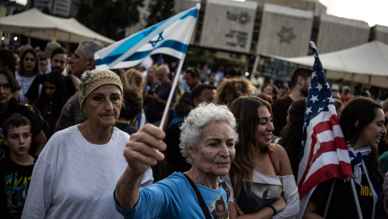People celebrate at Hostage Square in Tel Aviv on Oct. 9, following the announcement of the new Gaza ceasefire deal.