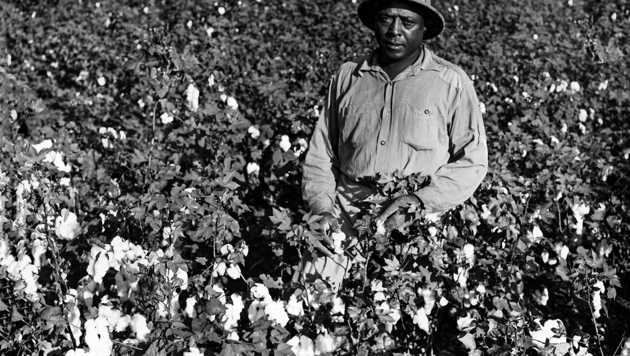 אַן אַפֿראָ־אַמעריקאַנער אַרבעטער אין אַ באַנוול־פֿעלד, בערך 1940