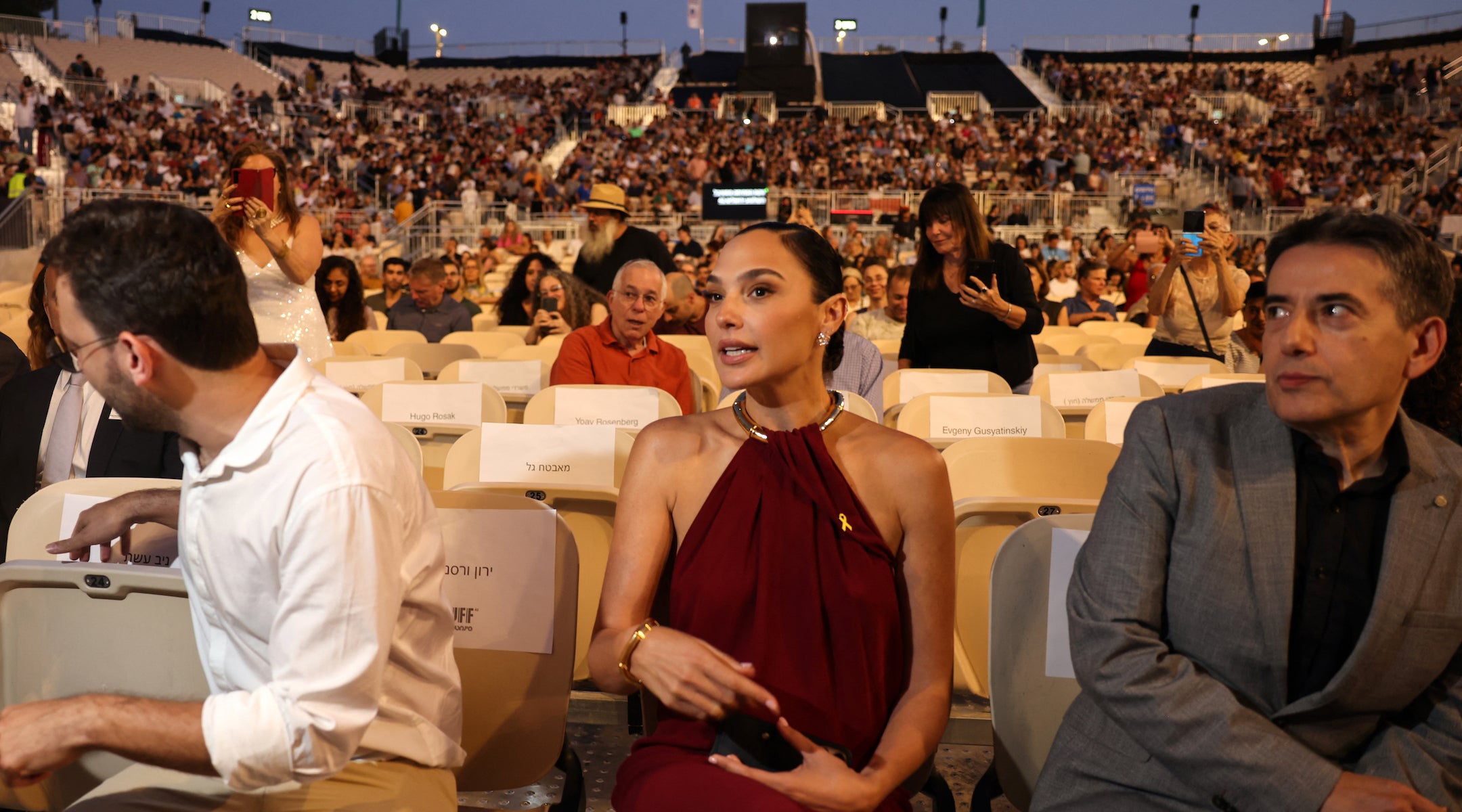Israeli actress and “Wonder Woman” star Gal Gadot attends the opening ceremony of the Jerusalem Film Festival on June 17, 2025.