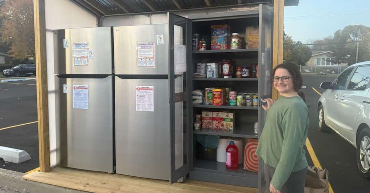 Hersh's Community Fridge in Skokie, Illinois. 