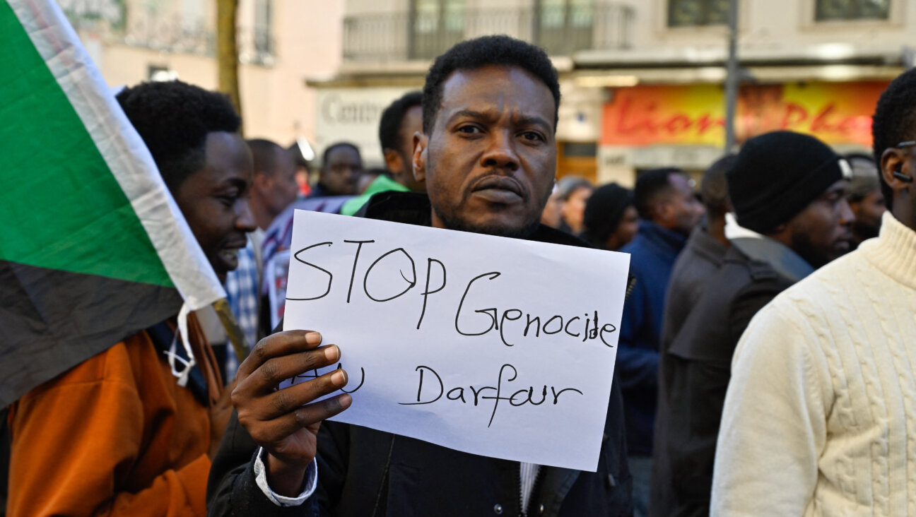 A protester during a demonstration in support of the Sudanese people in Lyon, France on Nov. 8. 