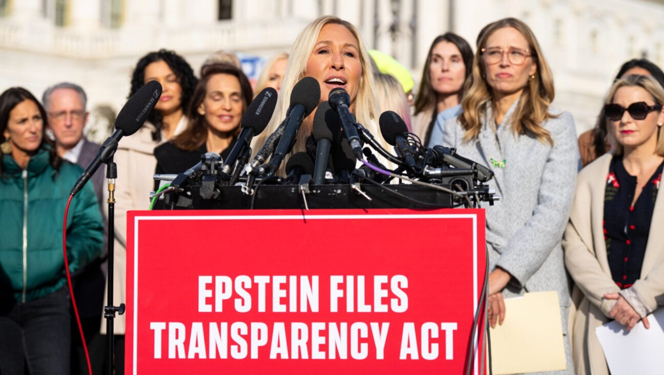 Rep. Marjorie Taylor Greene, the Georgia Republican, speaks during a news conference with survivors of convicted sex offender Jeffrey Epstein outside the U.S. Capitol, Nov. 18, 2025.