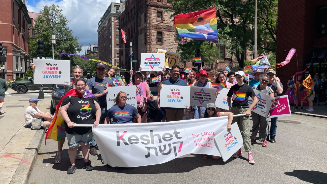 Community members march with Keshet in Boston Pride, June 8, 2024.
