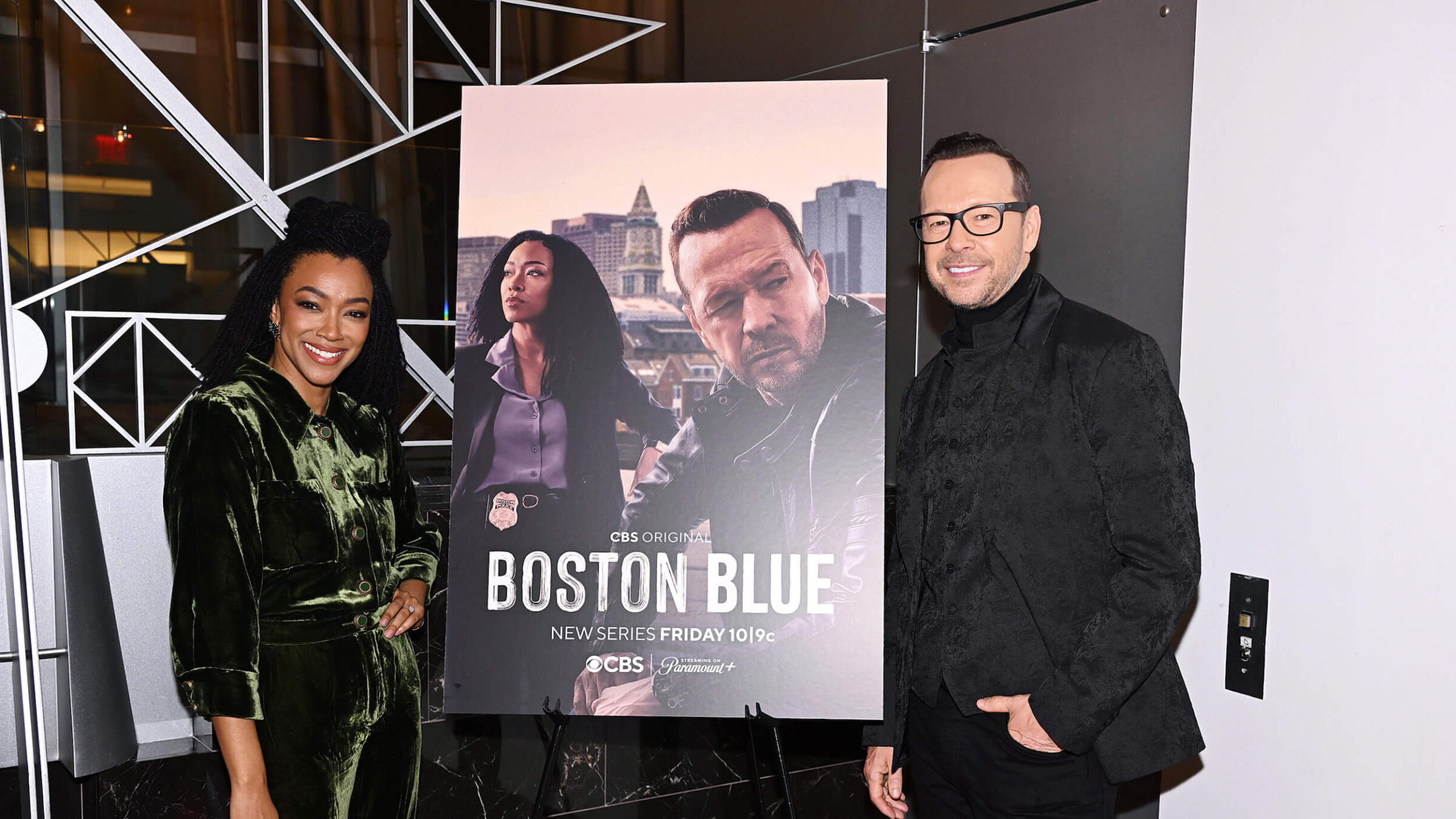 Sonequa Martin-Green and Donnie Wahlberg attend the CBS special screening of "Boston Blue" on Oct. 14 in New York City.