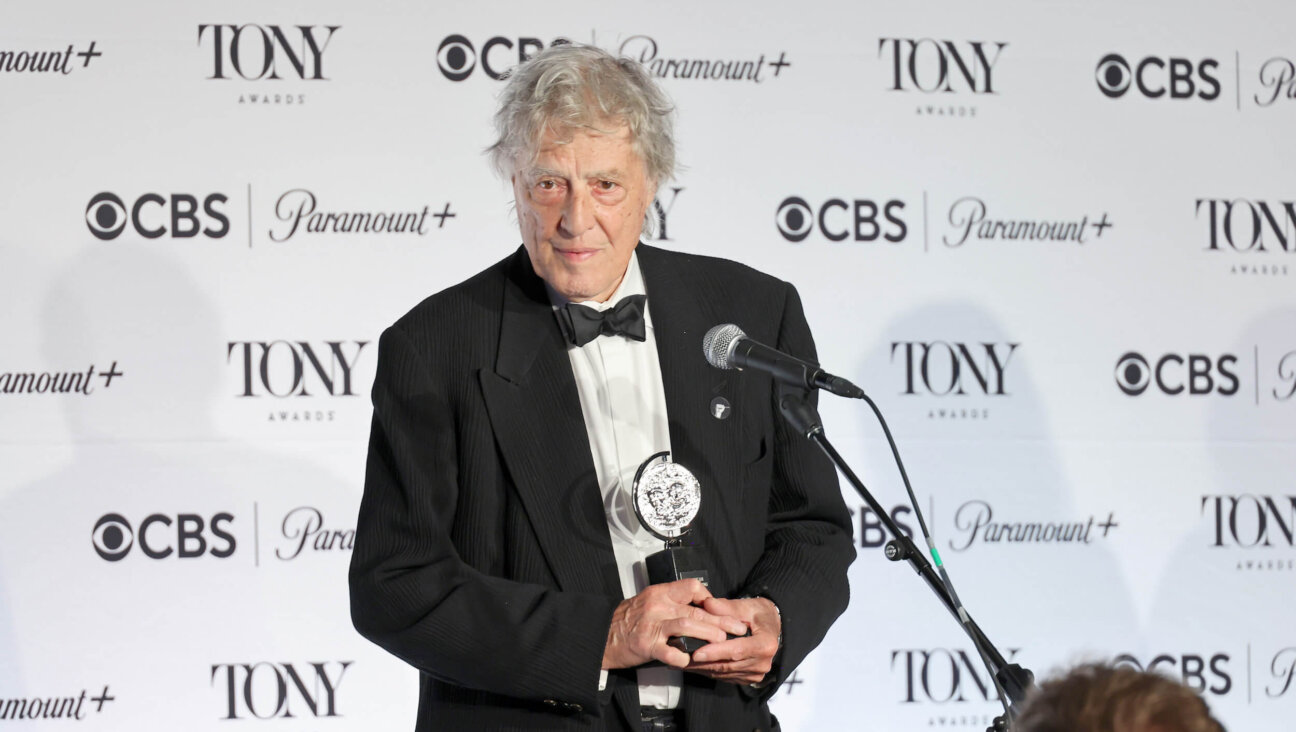Tom Stoppard speaks in the press room during the Tony Awards on June 11, 2023, after winning the award for Best Play for "Leopoldstadt."