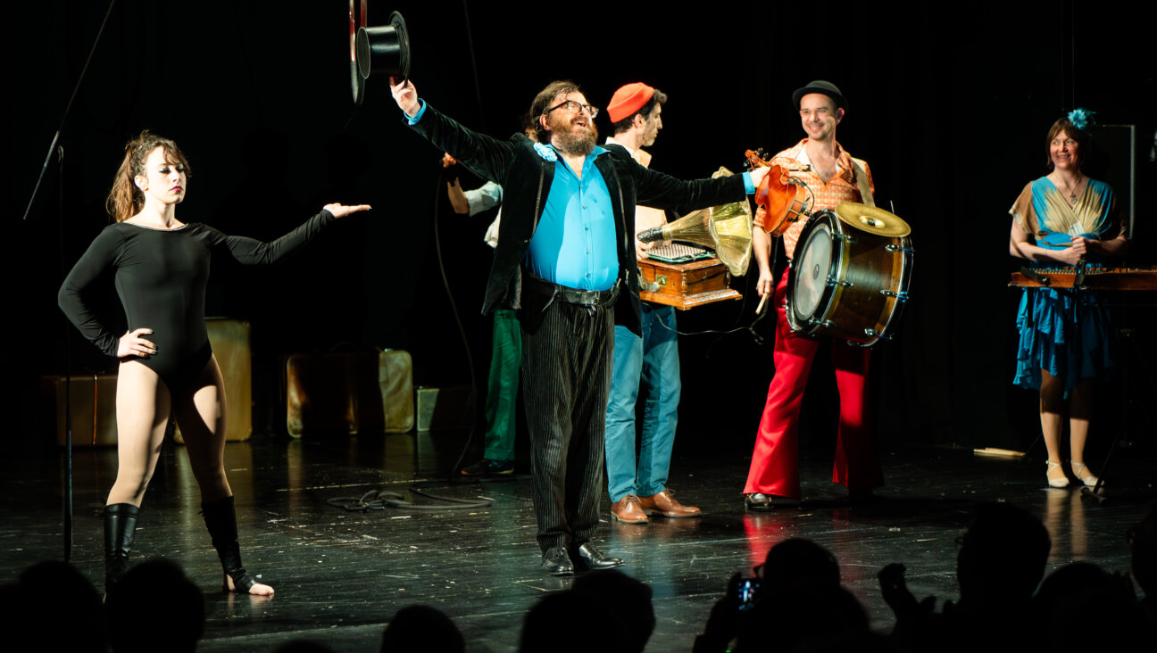 Fiddle player Mitia Khramtsov (center) with the band Dobranotch.
