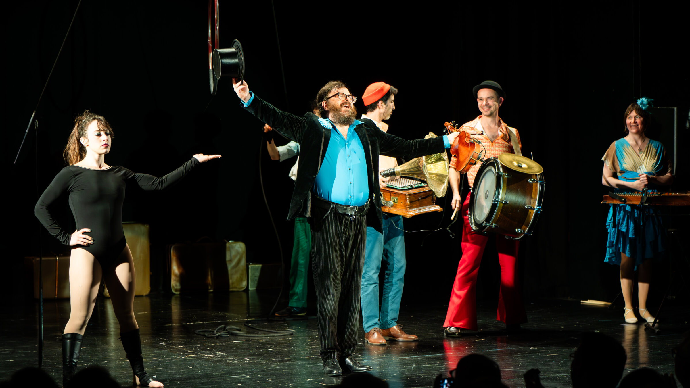 Fiddle player Mitia Khramtsov (center) with the band Dobranotch.
