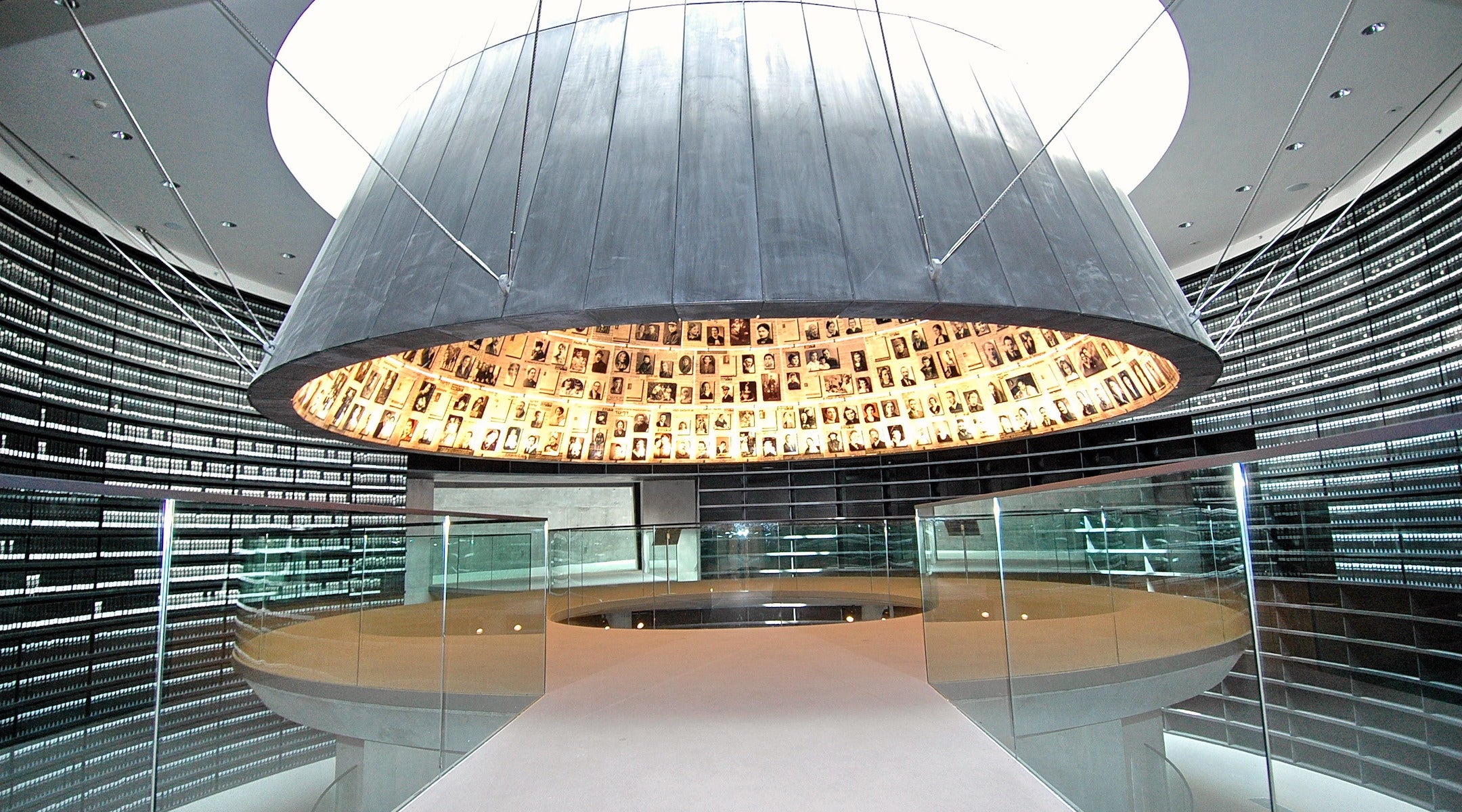 The Hall of Names at the Yad Vashem Holocaust Museum in Jerusalem.