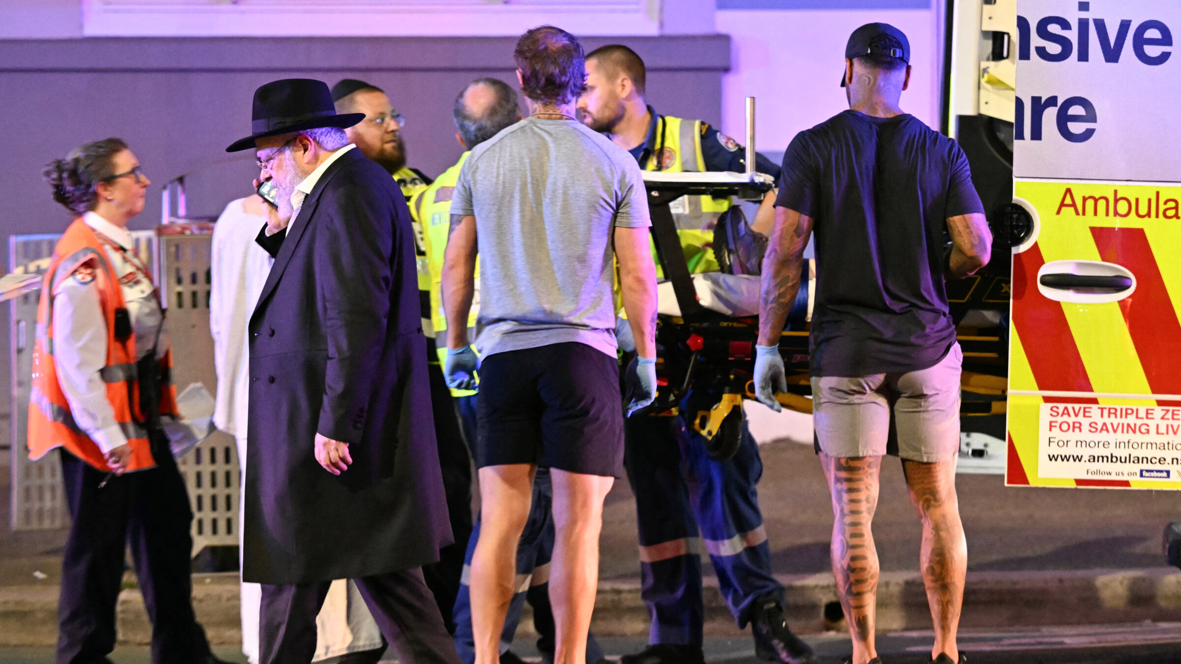 First responsders at the Hanukkah shooting incident at Bondi Beach in Sydney on Dec. 14.