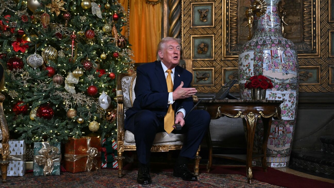 President Donald Trump participates in NORAD Santa tracker phone calls from Mar-a-Lago on Dec. 24.